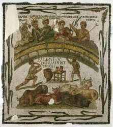 Het Kostuumbanket, uit El-Jem (oud Thysdrus) ca. 200-220